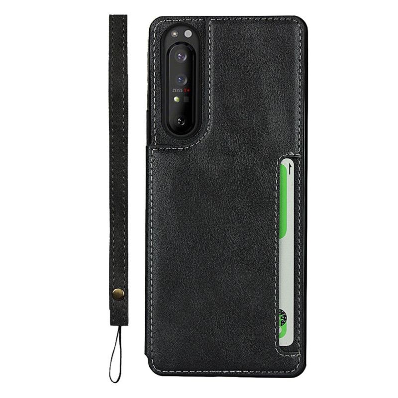 Coque Sony Xperia 1 Ii Porte-cartes Support Et Lanière