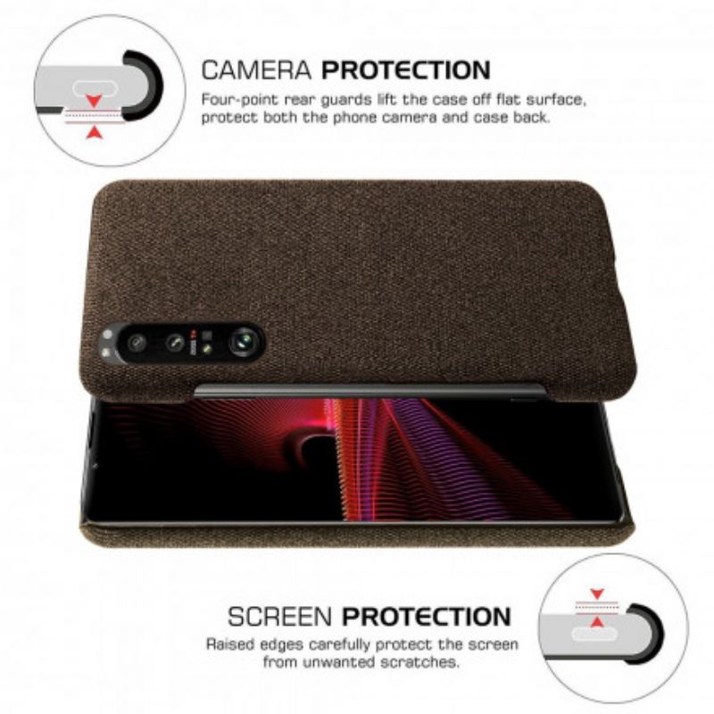 Coque Sony Xperia 1 III Texture Tissu Ksq