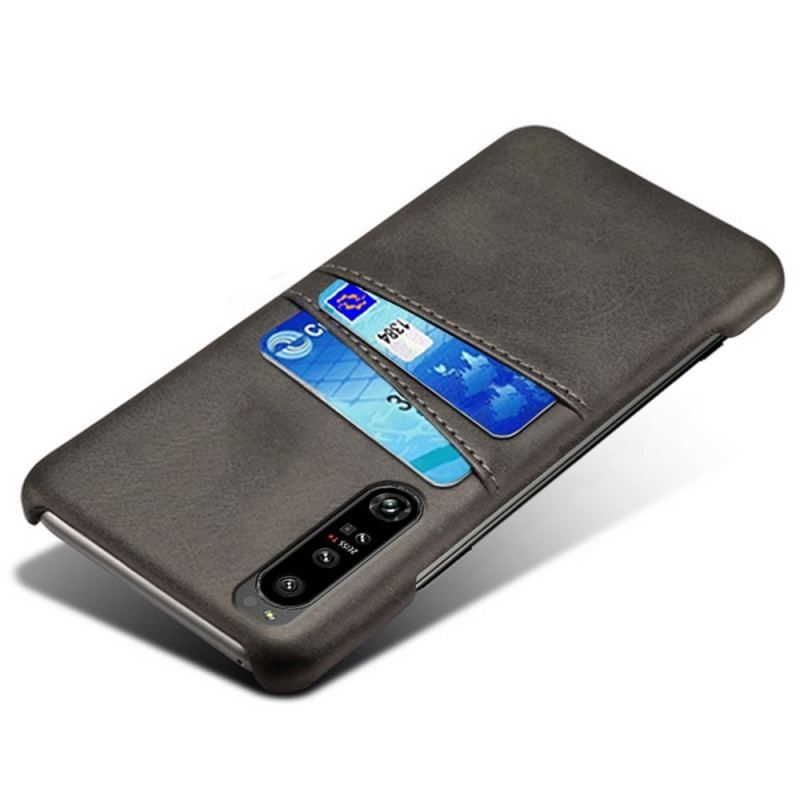 Coque Sony Xperia 1 IV Effet Cuir Porte-Cartes