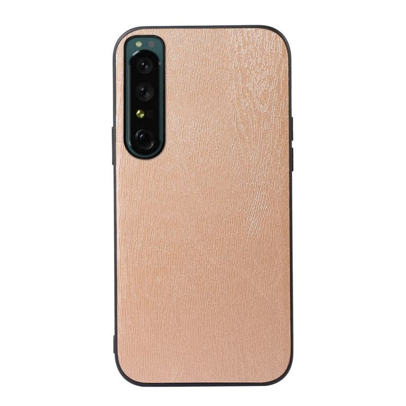 Coque Sony Xperia 1 IV Simili Cuir Texture Bois