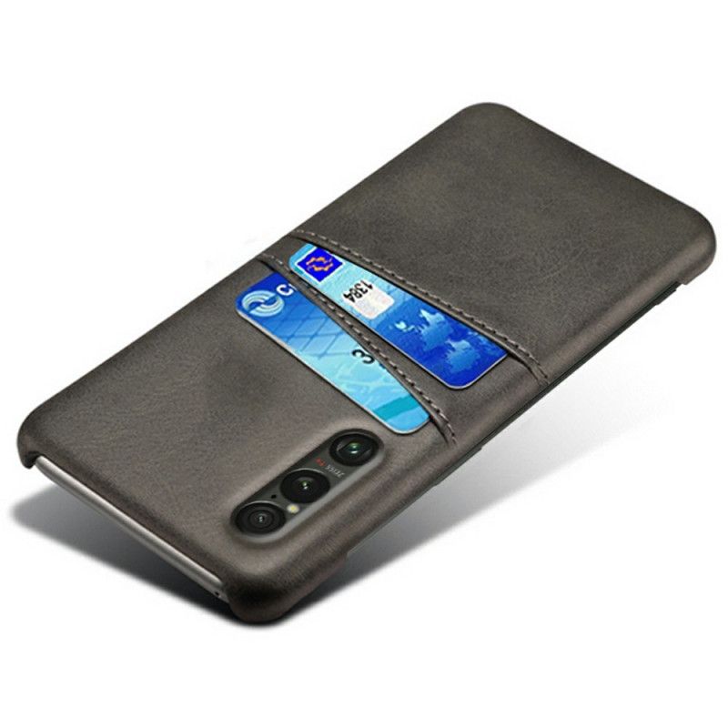 Coque Sony Xperia 1 VII Effet Cuir Porte-Cartes