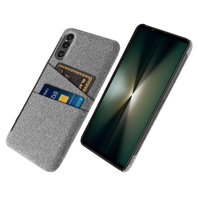 Coque Sony Xperia 1 VII Tissu Porte-Cartes