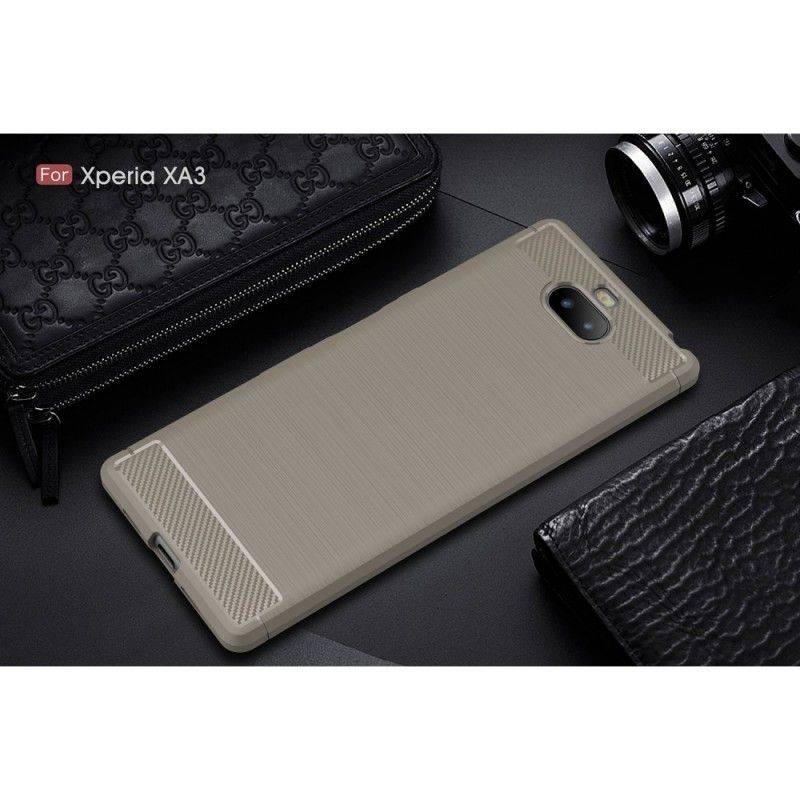 Coque Sony Xperia 10 Fibre Carbone Brossée