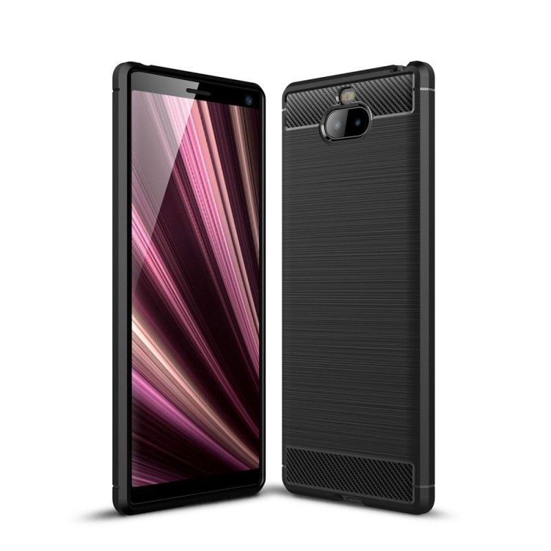 Coque Sony Xperia 10 Fibre Carbone Brossée