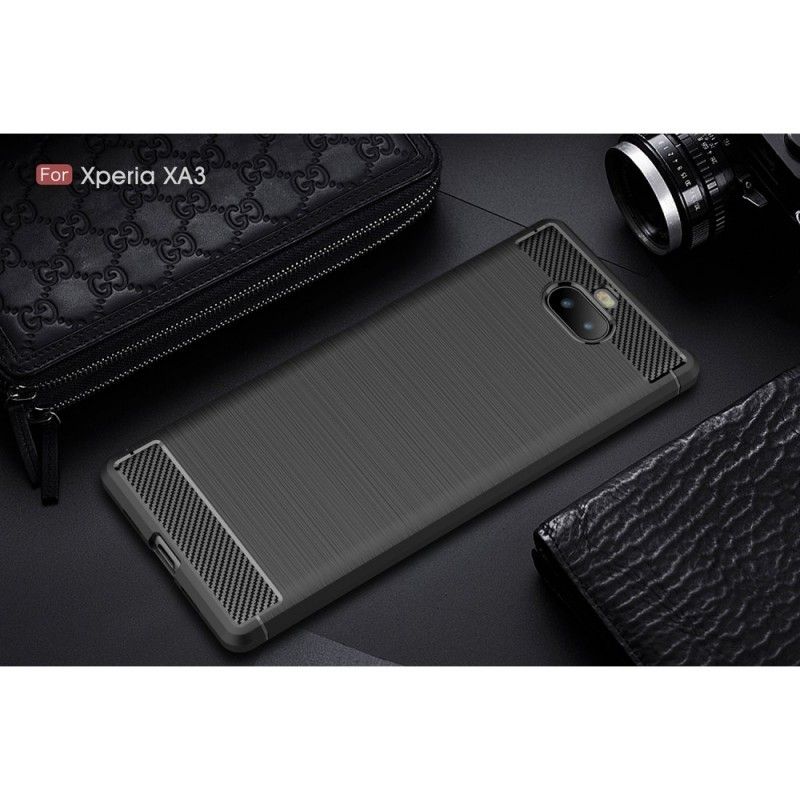 Coque Sony Xperia 10 Fibre Carbone Brossée