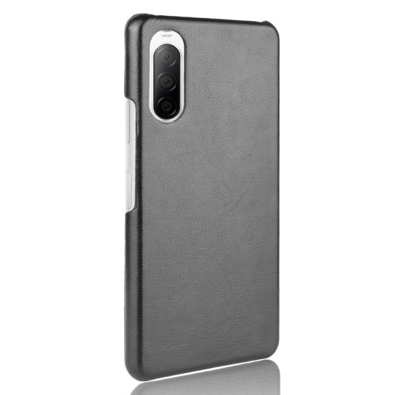 Coque Sony Xperia 10 Ii Effet Cuir Litchi