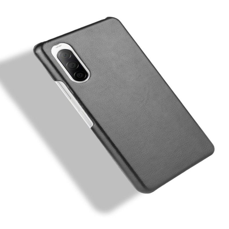 Coque Sony Xperia 10 Ii Effet Cuir Litchi