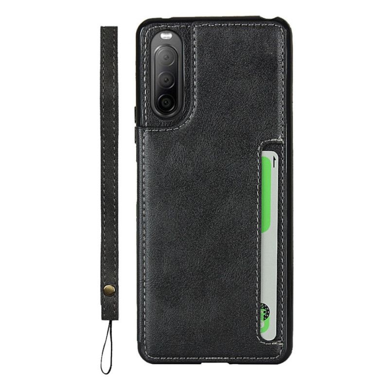 Coque Sony Xperia 10 Ii Porte-cartes Support Et Lanière