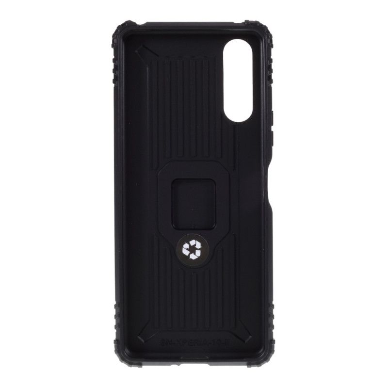 Coque Sony Xperia 10 Ii Ring Et Fibre Carbone