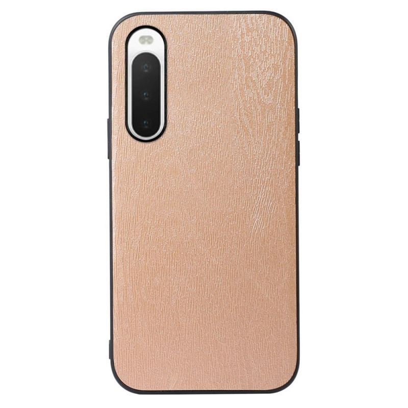 Coque Sony Xperia 10 IV Simili Cuir Texture Bois