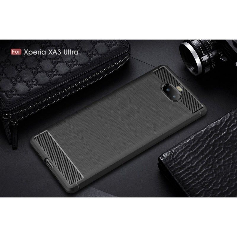 Coque Sony Xperia 10 Plus Fibre Carbone Brossée