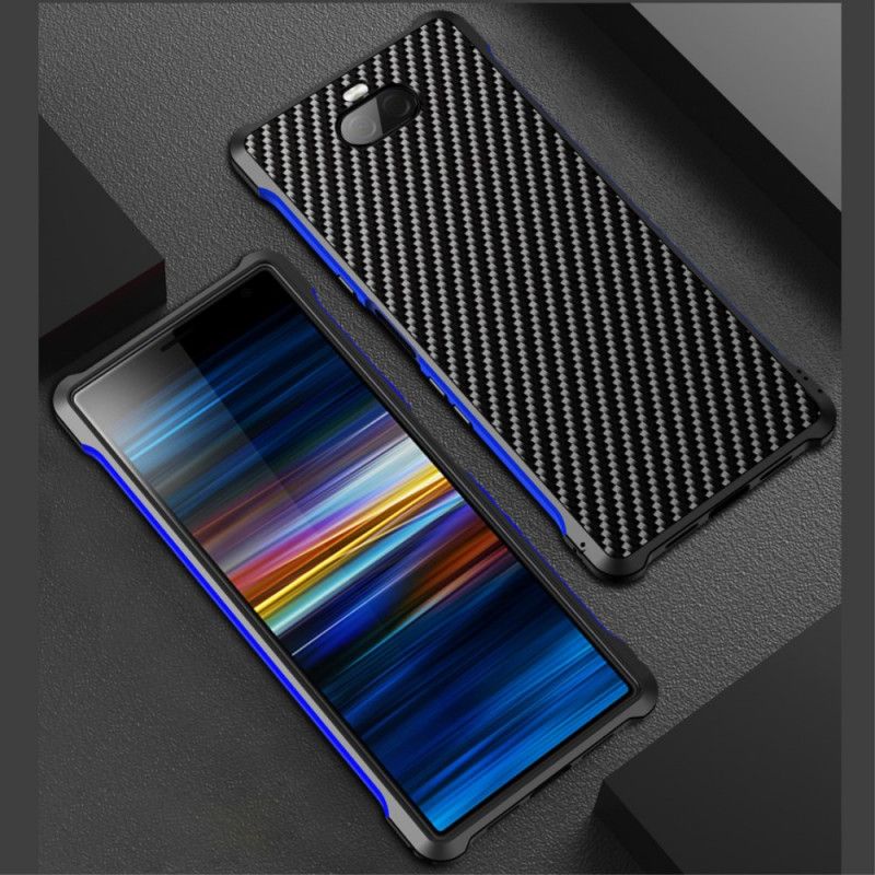 Coque Sony Xperia 10 Plus Fibre Carbone Et Métal