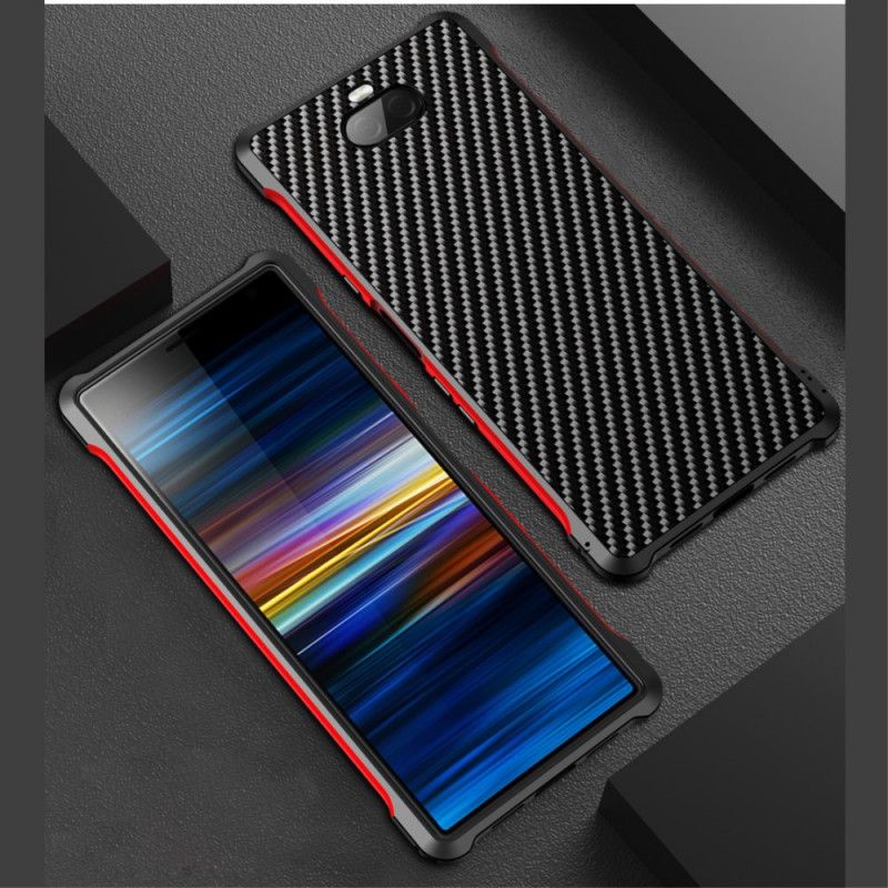 Coque Sony Xperia 10 Plus Fibre Carbone Et Métal