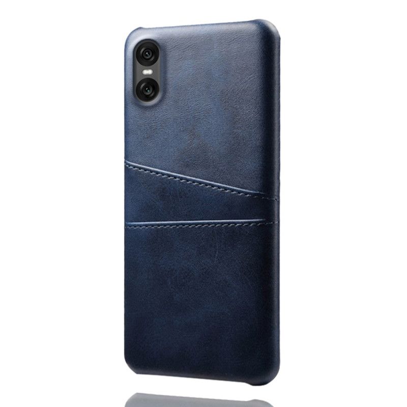 Coque Sony Xperia 10 VII Effet Cuir Porte-Cartes