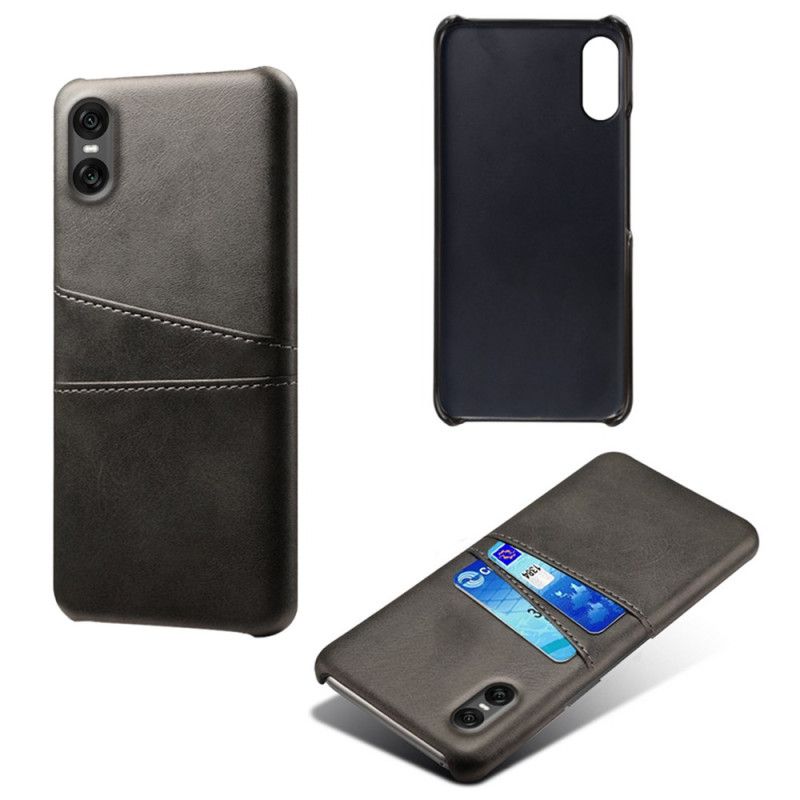 Coque Sony Xperia 10 VII Effet Cuir Porte-Cartes