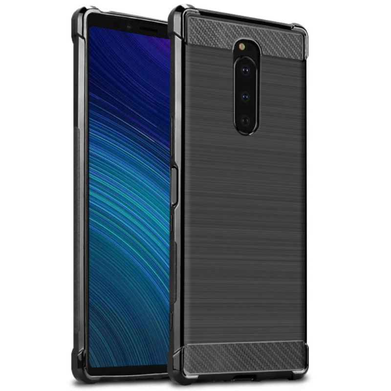 Coque Sony Xperia 1imak Vega Series Fibre Carbone Brossée