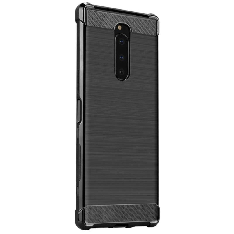 Coque Sony Xperia 1imak Vega Series Fibre Carbone Brossée