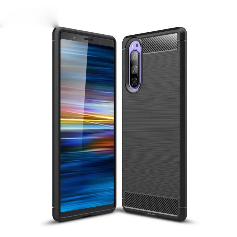 Coque Sony Xperia 5 Fibre Carbone Brossée