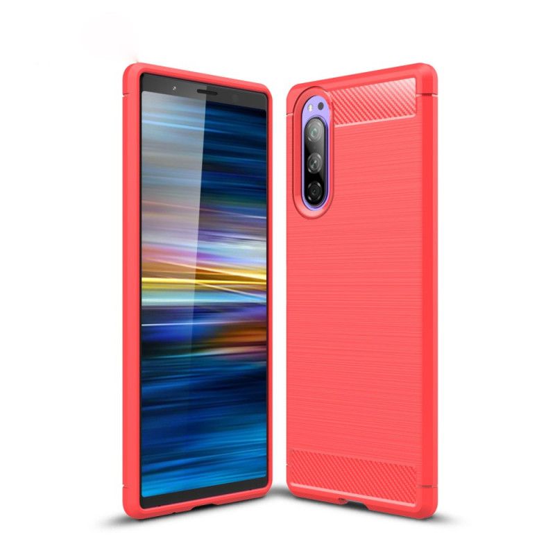 Coque Sony Xperia 5 Fibre Carbone Brossée