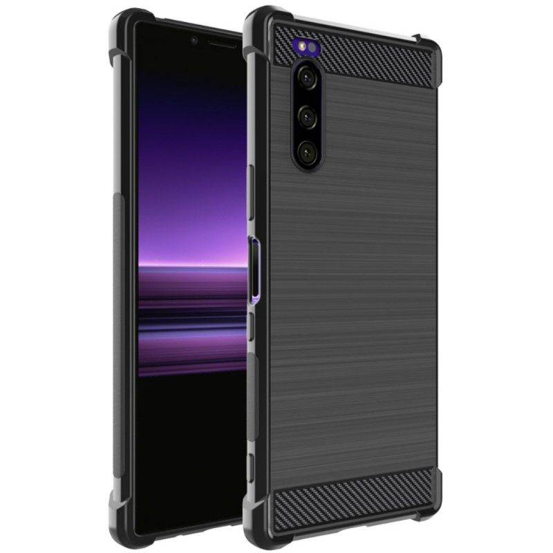 Coque Sony Xperia 5 Fibre Carbone Brossée Imak