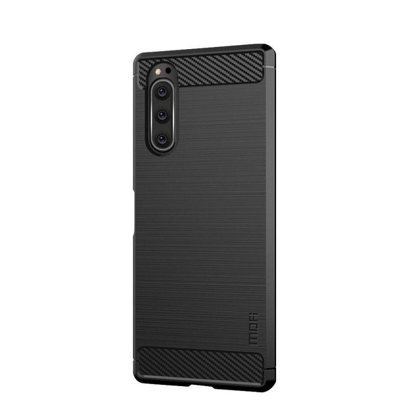 Coque Sony Xperia 5 Fibre Carbone Brossée Mofi