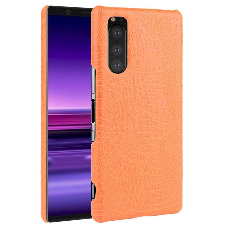 Coque Sony Xperia 5 Style Peau De Crocodile