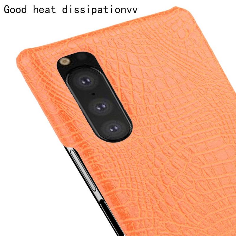 Coque Sony Xperia 5 Style Peau De Crocodile