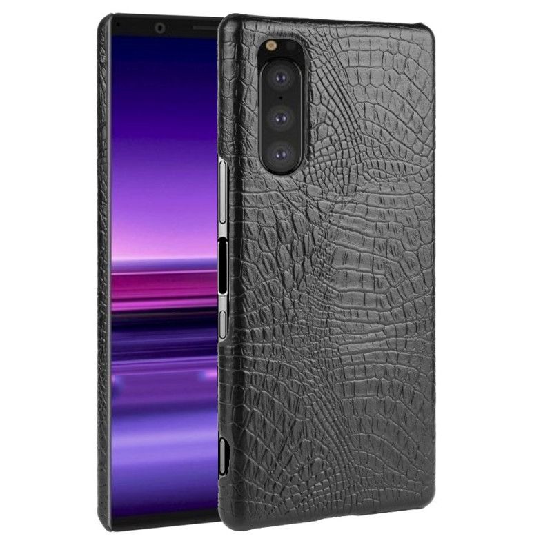 Coque Sony Xperia 5 Style Peau De Crocodile