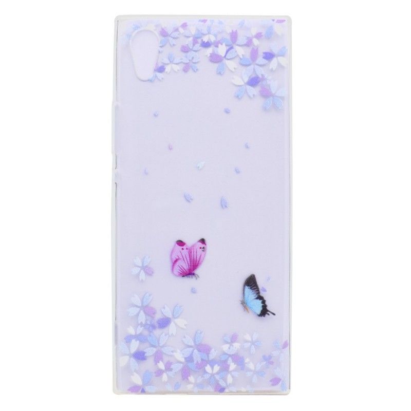 Coque Sony Xperia Xa1 Transparente Papillons Et Fleurs