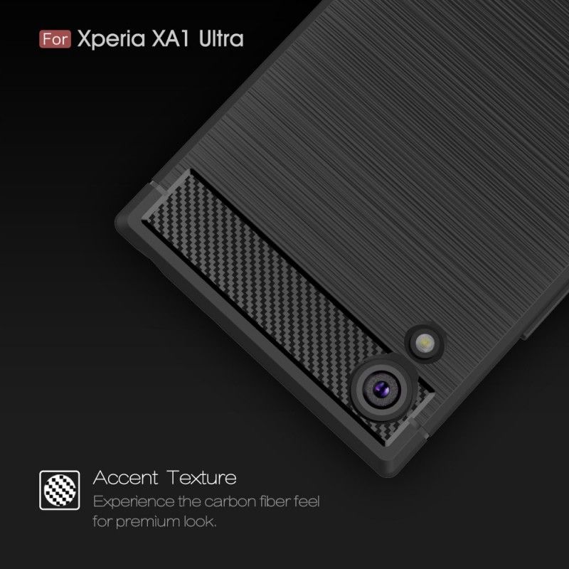 Coque Sony Xperia Xa1 Ultra Fibre Carbone Brossée