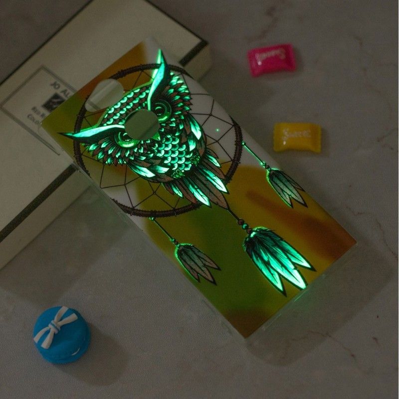 Coque Sony Xperia Xa2 Attrape Rêves Hibou Fluorescente