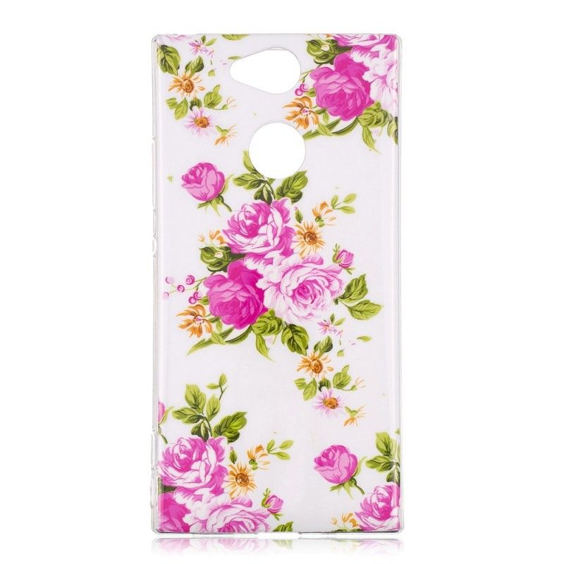 Coque Sony Xperia Xa2 Fleurs Liberty Fluorescente