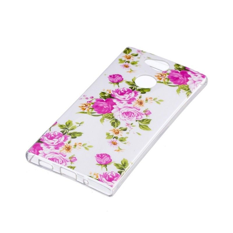 Coque Sony Xperia Xa2 Fleurs Liberty Fluorescente