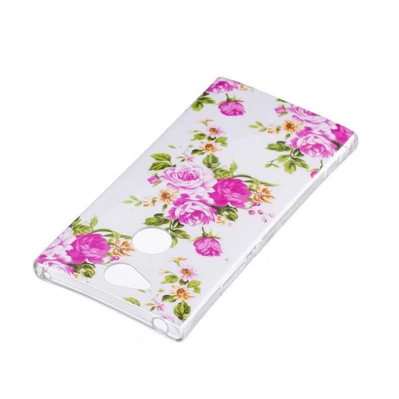 Coque Sony Xperia Xa2 Fleurs Liberty Fluorescente