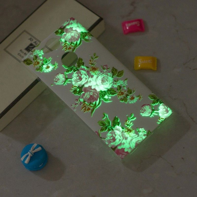 Coque Sony Xperia Xa2 Fleurs Liberty Fluorescente
