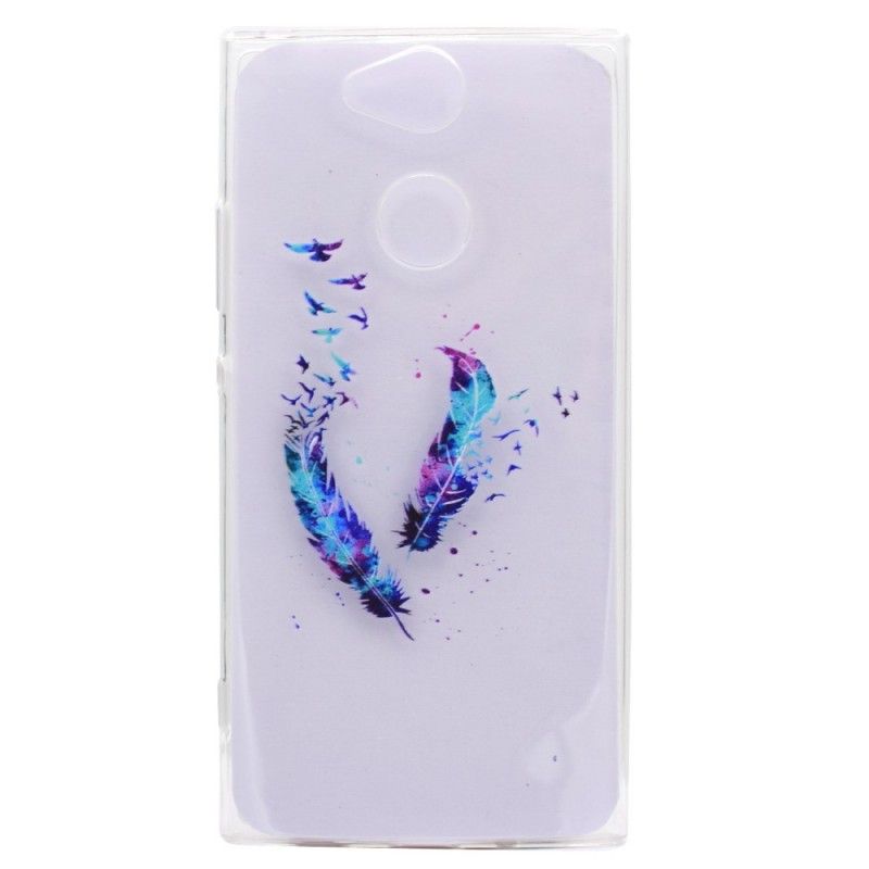 Coque Sony Xperia Xa2 Transparente Plumes