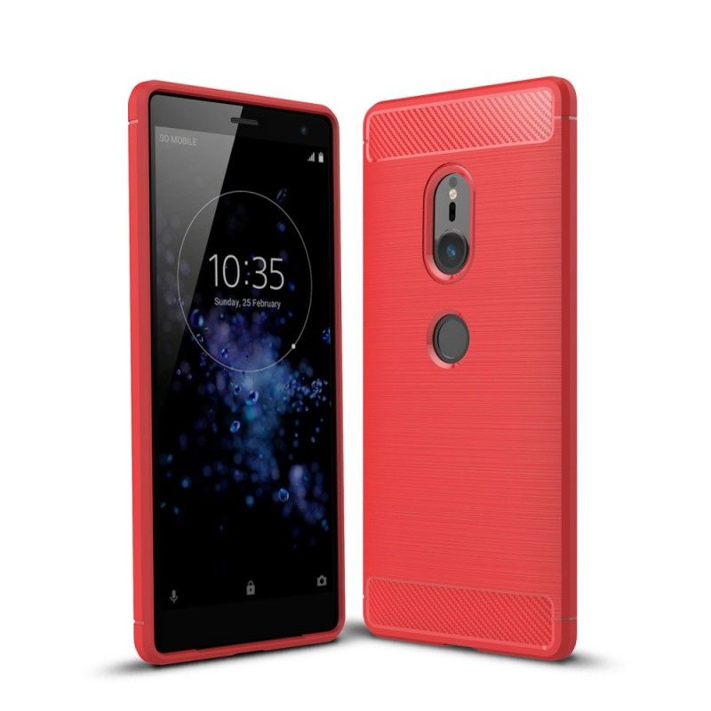 Coque Sony Xperia Xz2 Fibre Carbone Brossée