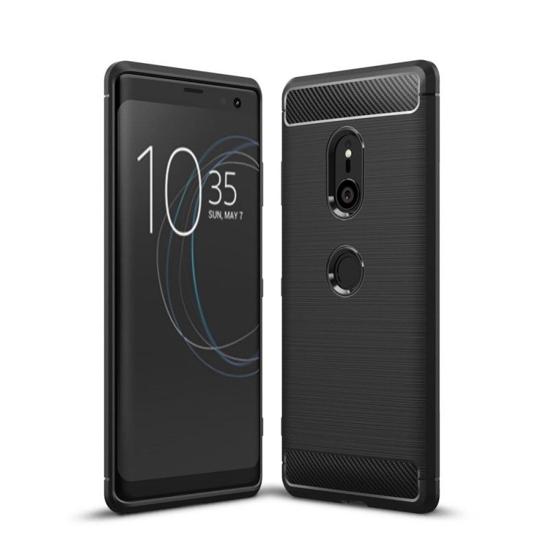 Coque Sony Xperia Xz3 Fibre Carbone Brossée