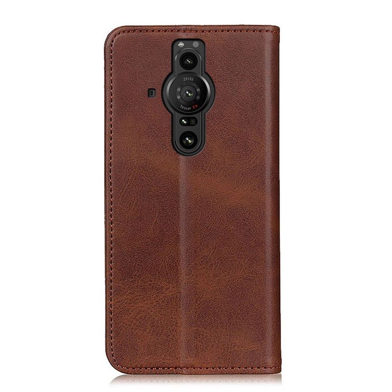 Flip Cover Pour Sony Xperia Pro-I Cuir Fendu Élégance