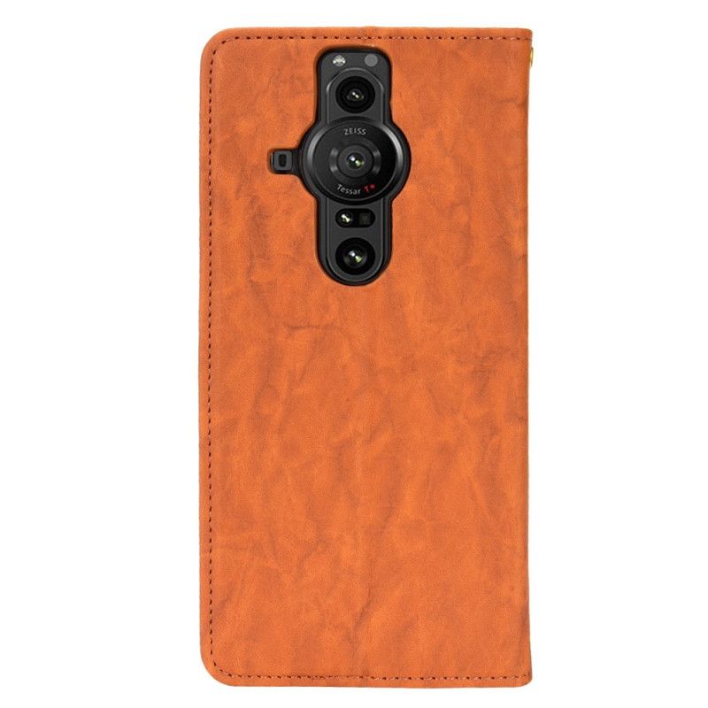 Flip Cover Pour Sony Xperia Pro-I Simili Cuir Bicolore Oblique