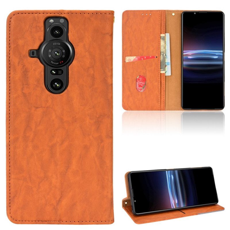 Flip Cover Pour Sony Xperia Pro-I Simili Cuir Bicolore Oblique