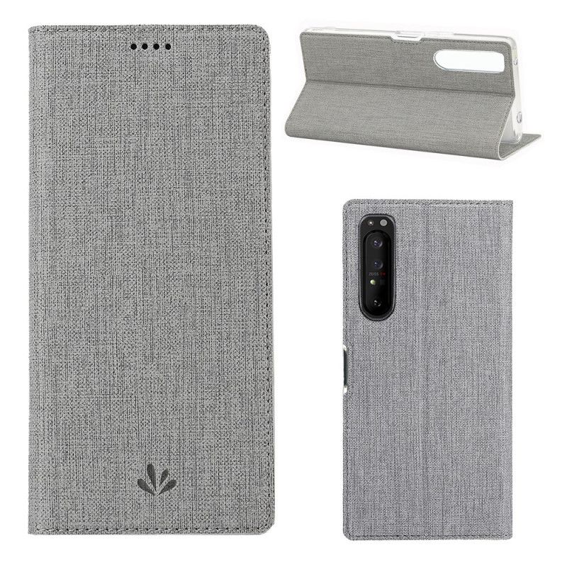 Flip Cover Sony Xperia 1 Ii Texturée Vili Dmx