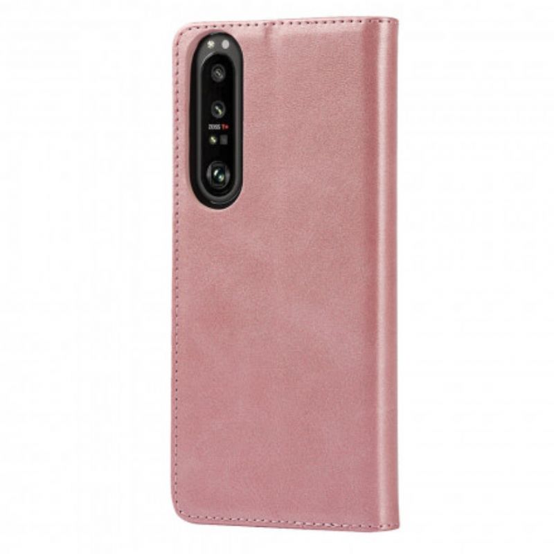 Flip Cover Sony Xperia 1 III Cuir Véritable Classique