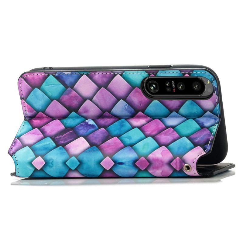 Flip Cover Sony Xperia 1 IV Design RFID Caseneo