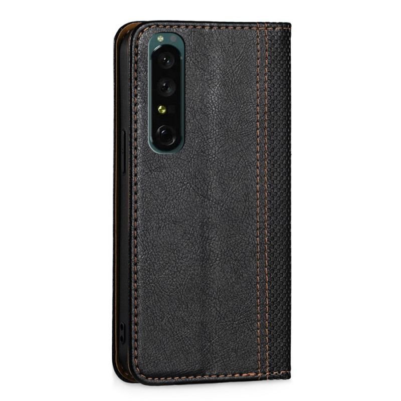 Flip Cover Sony Xperia 1 IV Simili Cuir Vintage