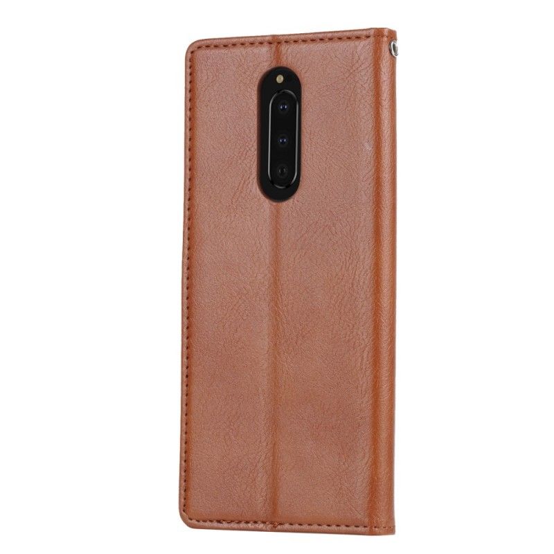 Flip Cover Sony Xperia 1 Simili Cuir Porte-cartes