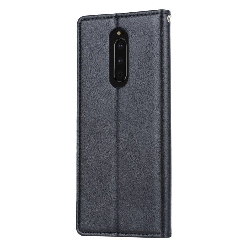 Flip Cover Sony Xperia 1 Simili Cuir Porte-cartes