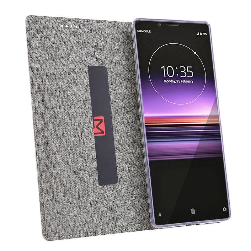 Flip Cover Sony Xperia 1 Texturée