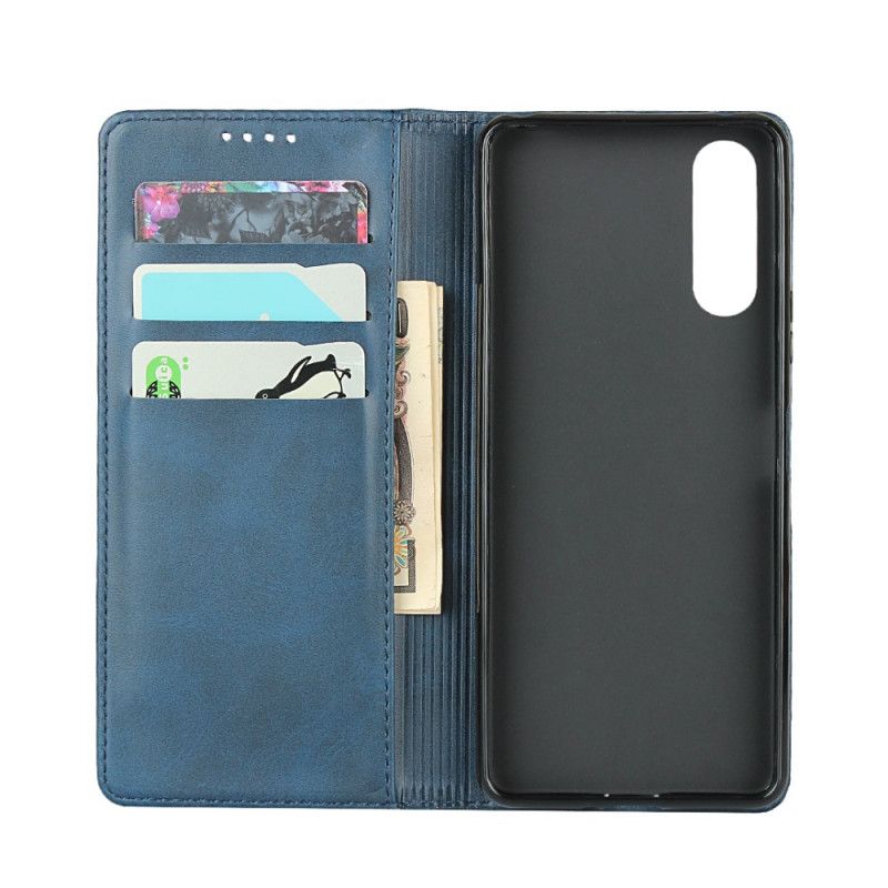 Flip Cover Sony Xperia 10 Ii Cuir Fendu Élégance