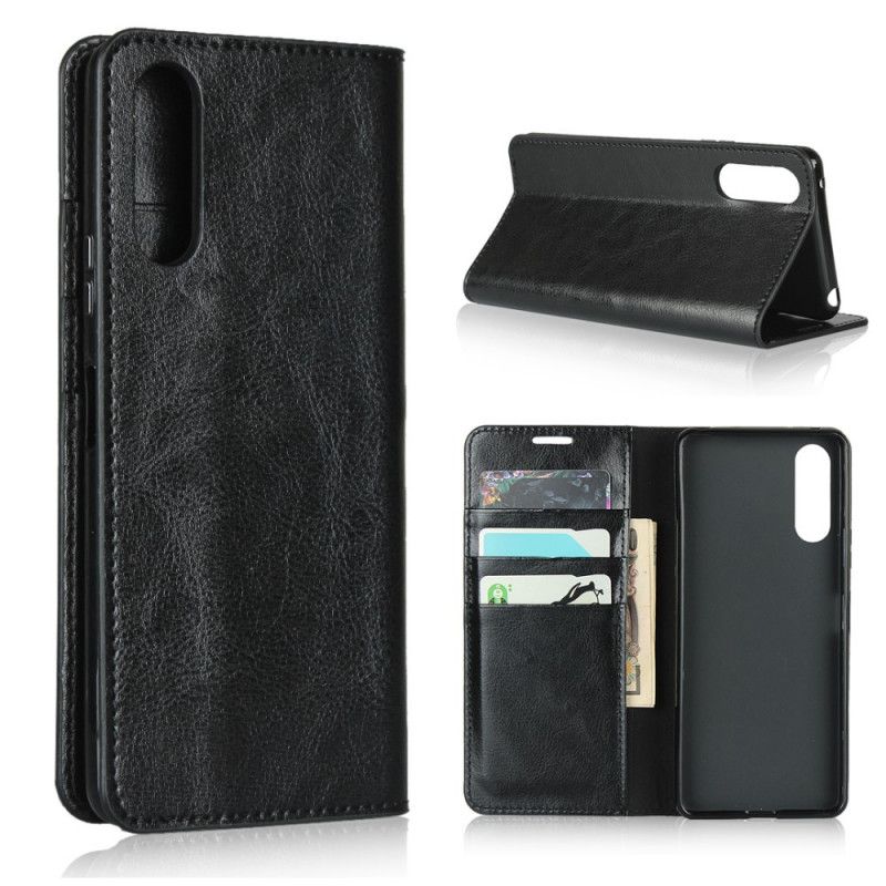 Flip Cover Sony Xperia 10 Ii Cuir Véritable